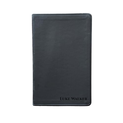Personalized ESV Large Print Value Thinline Bible – Black TruTone Faux Leather | Custom Name Engraved | English Standard Version with Concordance, 10 pt Font & Double-Column Layout (Name Only)