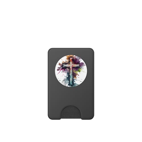 Christian Cross Watercolor Illustration PopSockets PopWallet for MagSafe - style: Magnetic PopWallet