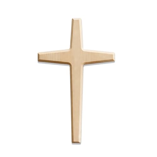 M UPTAOSUI 13 Inch Wooden Wall Cross, Solid Pine Farmhouse Decor