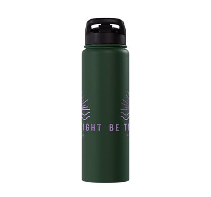 Be the Light Scripture (Matthew 5:14) For Encouragement Stainless Steel Insulated Water Bottle - color: Dark Green