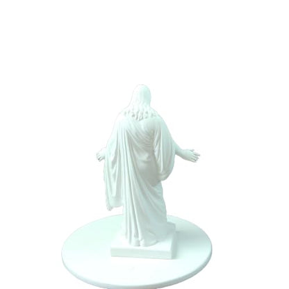 One Moment In Time S12a Christus Statue White Cultured Marble Hand Made Mormon LDS CTR - size: 9"