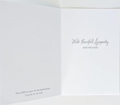 Thinking of You And Your Family Religious Sympathy Greeting Card - May Your Hearts Feel The Tender Nearness of God, The Caring Love of Friends, The Cherished Comfort of Memories