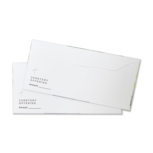Cemetery Offering Envelopes for Church | 3" x 6 5/16" | Pack of 100