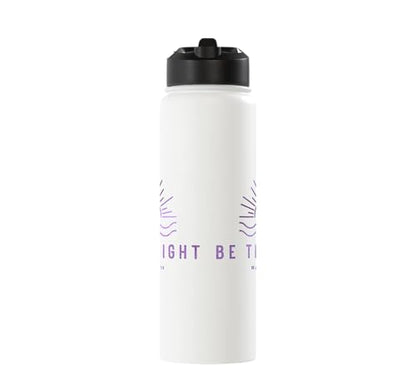 Be the Light Scripture (Matthew 5:14) For Encouragement Stainless Steel Insulated Water Bottle - color: White