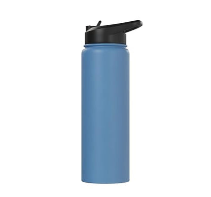 Seeds Of Faith Christian Wheat Cross Scripture Stainless Steel Insulated Water Bottle - color: Light Blue