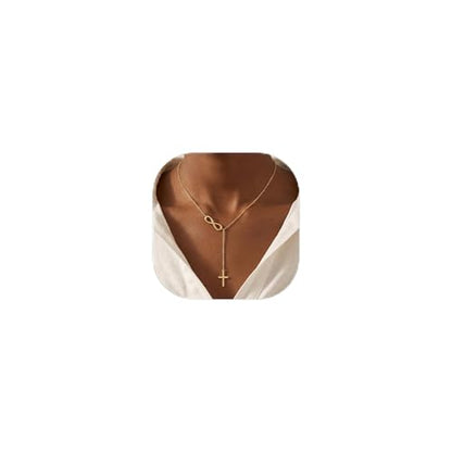 14K Gold Plated Cross Necklace for Women, Christian Jewelry - style: 6-Y