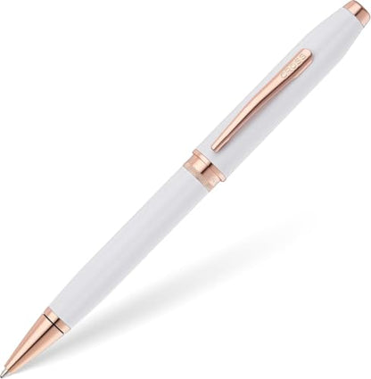 Cross Foundry Pearl Metallic White with Rose Gold Pen (White, Ballpoint) - color: White