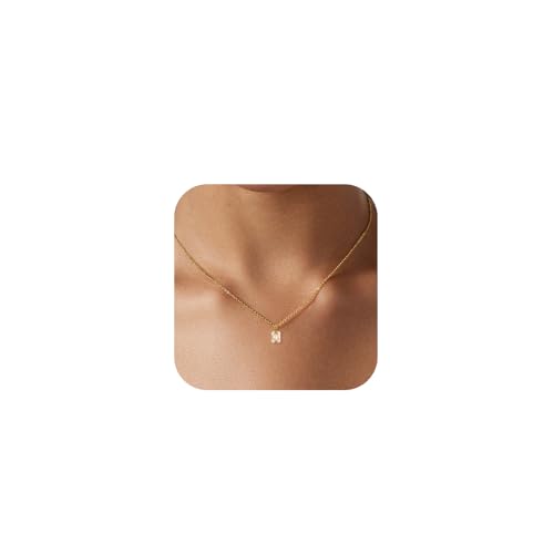 Airmb Cross Necklace for Women Choker 14K Gold/925 Silver Plated Dainty Choker Small Cross Pendant Trendy Cute Cross Charm Delicate Necklace Hypoallergenic Faith Jewelry Religious Gifts for Women - color: Gold-Solitaire CZ