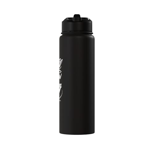 Be Still and Know That I Am God Psalm 46:10 | Christian Gift Stainless Steel Insulated Water Bottle - color: Black