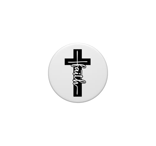 Christian Inspirational Pop Socket - Jesus Cross And Faith PopSockets Adhesive PopGrip - style: Adhesive PopGrip