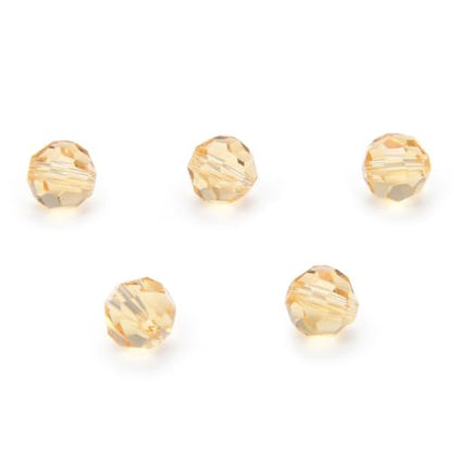 100pcs Adabele Austrian 4mm (0.16 Inch) Small Faceted Round Crystal Beads Golden Yellow Champagne Compatible with Swarovski Crystals for Jewelry Craft Making - color: Gold Champagne, size: 4mm Small (100pcs)