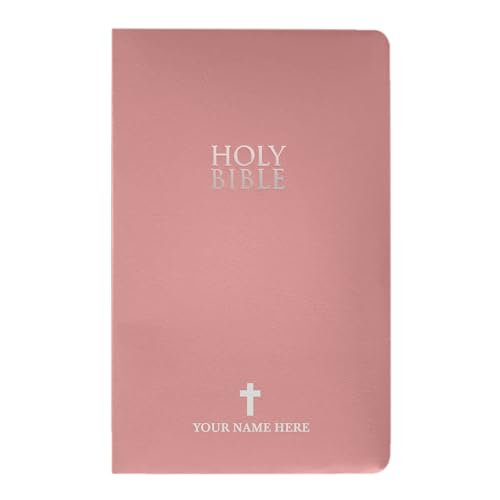Personalized NIV Small Print Bible for Women, Name Engraved, Standard Size - color: Pink, style: New International Version