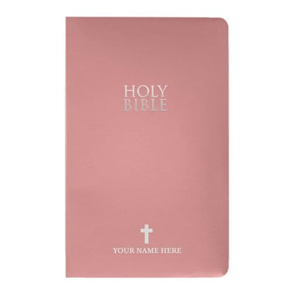 Personalized NIV Small Print Bible for Women, Name Engraved, Standard Size - color: Pink, style: New International Version