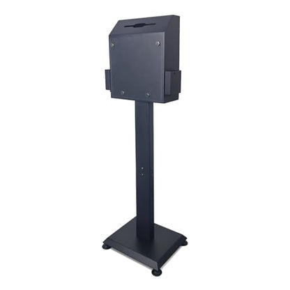 Heavy Duty Metal Suggestion Box with Stand - Locking Floor Standing Donation & Ballot Box for Church, Office, Election | Secure, Large Capacity with Sign Holder