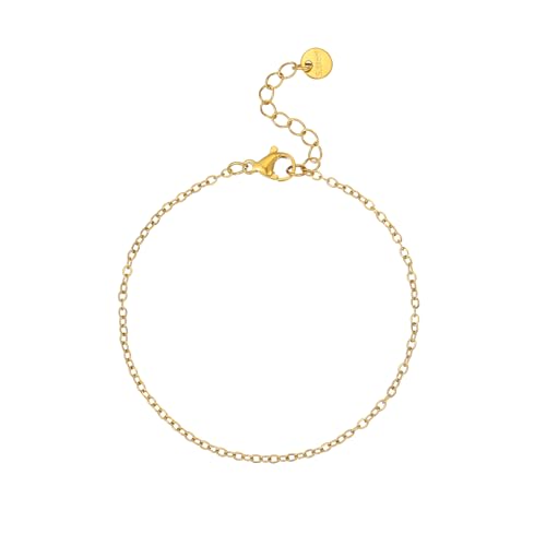 18K Gold Plated Pearl Beaded Cross Bracelets for Women Adjustable - color: O Chain-Gold