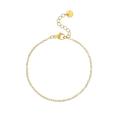 18K Gold Plated Pearl Beaded Cross Bracelets for Women Adjustable - color: O Chain-Gold