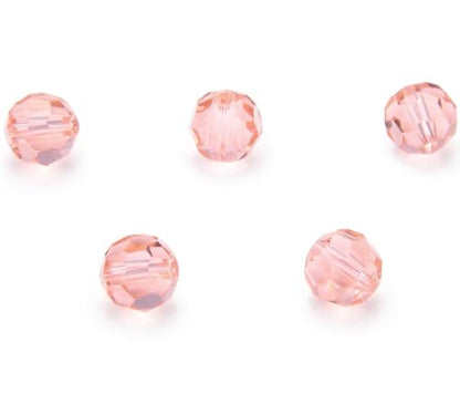 100pcs Adabele Austrian 4mm (0.16 Inch) Small Faceted Round Crystal Beads Light Padparadscha Pink Compatible with Swarovski Crystals Preciosa - color: Light Padparadscha/Pink, size: 4mm Small (100pcs)