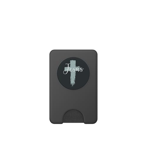 Jesus On Cross Paint Cool Religion God Faith Christian Gift PopSockets PopWallet for MagSafe - style: Magnetic PopWallet