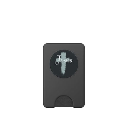 Jesus On Cross Paint Cool Religion God Faith Christian Gift PopSockets PopWallet for MagSafe - style: Magnetic PopWallet