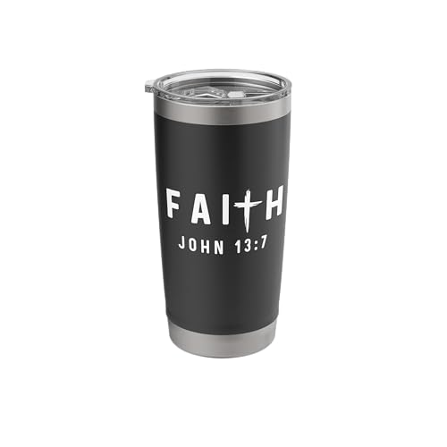 John 13:7 13 7 Faith God Jesus Christian Do Not Understand Stainless Steel Insulated Tumbler - color: Black