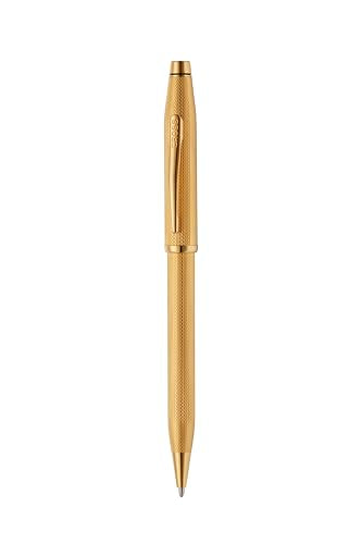 Century® II Polished 23KT Gold-plated Engraved Diamond Pattern Ballpoint Pen