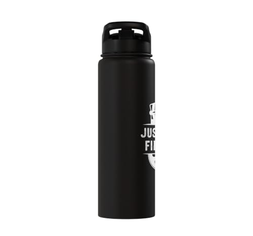Just Keep Filming Film Industry Video Filmmaker Filming Stainless Steel Insulated Water Bottle - color: Black