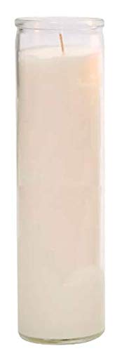 Prayer Candles - Wax Candles (2 Pc) Red and White Great for Sanctuary, Vigils and Prayers - Unscented Glass Candle Set - Indoor Outdoor - Spiritual Religious Church - Jar Candles