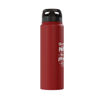 Psalm 16:11 Path of Life Bible Verse Scripture Faith Prayer Stainless Steel Insulated Water Bottle - color: Red