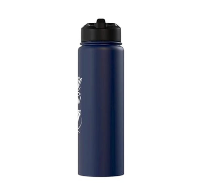 Be Still and Know That I Am God Psalm 46:10 | Christian Gift Stainless Steel Insulated Water Bottle - color: Navy Blue