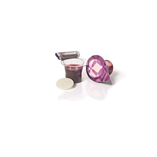 50 Prefilled Communion Cups with Grape Juice & Wafers Sets - Wafer on Top Juice on Bottom - Made in the USA