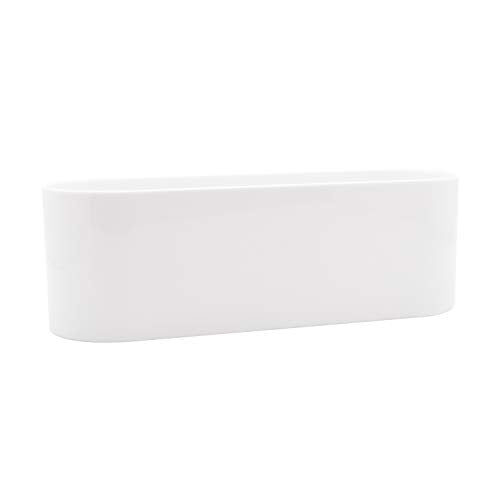 Royal Imports Oval Plastic Cylinder Flower Vase Non-Breakable Acrylic 4" - color: White