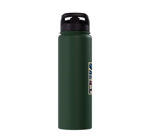 Sermon On The Mount Christian Faith Scripture Stainless Steel Insulated Water Bottle - color: Dark Green