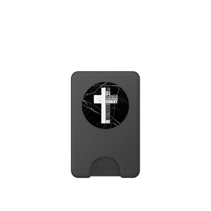 Christian Bible Verse Religious Philippians 4:13 Cross Gifts PopSockets PopWallet for MagSafe - style: Magnetic PopWallet