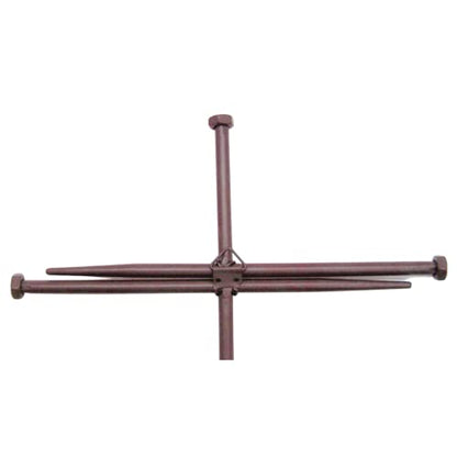Wowser Brown Metal Wall Cross with Three Nails, Rustic Christian Wall Decor, Religious Hanging Cross for Home, Church or Prayer Room, Inspirational Faith Gift, 12 Inch