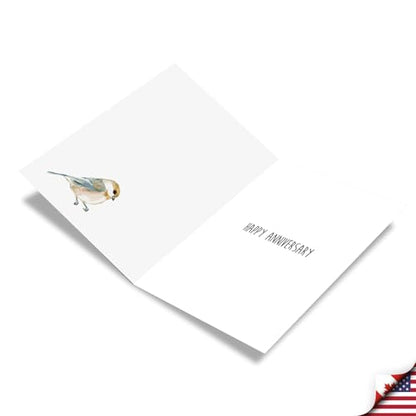 The Best Card Company - Anniversary Greeting Card with Envelope - Loving Stationery for Spouse - Scripture Birds C7108JANG - style: Scripture Birds