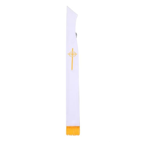 Pastor Wedding Stole with Embroidery Cross/Dove 94”/98" for Clergy