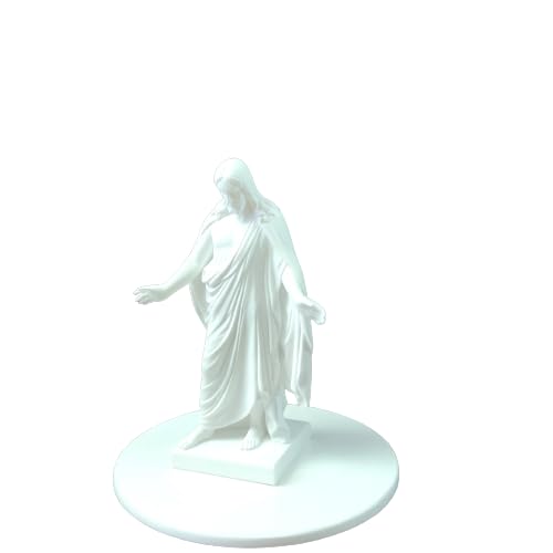 One Moment In Time S12a Christus Statue White Cultured Marble Hand Made Mormon LDS CTR - size: 9"