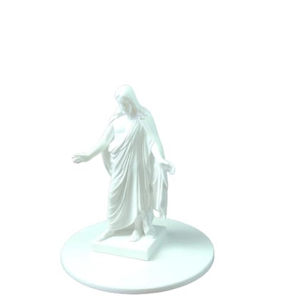One Moment In Time S12a Christus Statue White Cultured Marble Hand Made Mormon LDS CTR - size: 9"