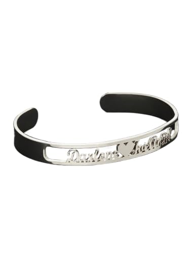Custom Name Cuff Bangle Stainless Steel Personalized, 60mmgreeting card - color: Silver