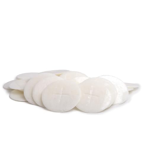 Altar Bread 1 3/8" White Cross Design 200 Communion Hosts