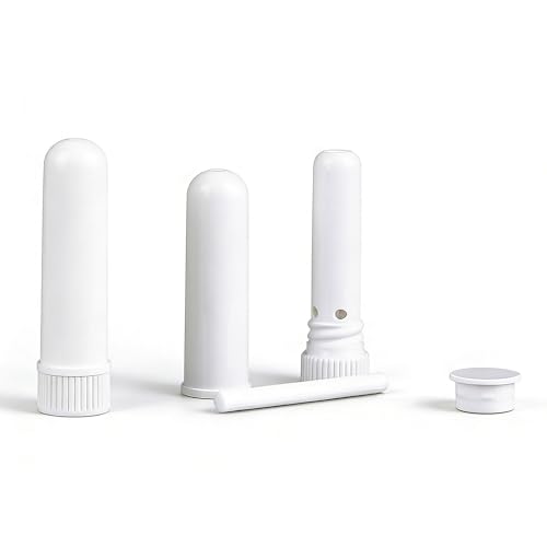 48 PCS Essential Oil Aromatherapy Blank Nasal Inhaler Tubes(Including 60 unscented wicks +3 Polyethylene Pipette Droppers +1Plastic tweezers)
