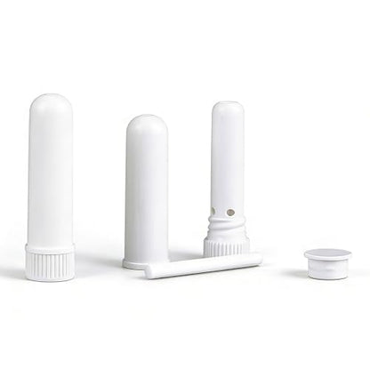 48 PCS Essential Oil Aromatherapy Blank Nasal Inhaler Tubes(Including 60 unscented wicks +3 Polyethylene Pipette Droppers +1Plastic tweezers)