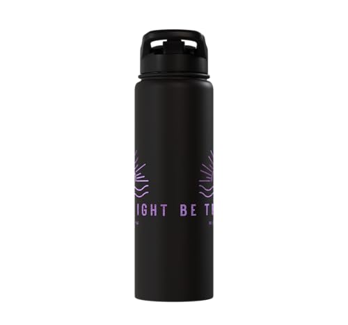 Be the Light Scripture (Matthew 5:14) For Encouragement Stainless Steel Insulated Water Bottle - color: Black