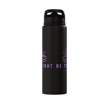 Be the Light Scripture (Matthew 5:14) For Encouragement Stainless Steel Insulated Water Bottle - color: Black