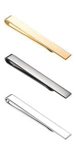 3Pcs Skinny Tie Clip Set Fancy Tie Clips For Men Unique - color: Slim 3 Colors Set