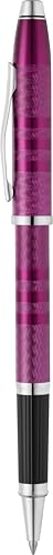 Cross Century II Midnight Plum Selectip Rollerball Pen,Contrasting Signature triple stripe detail, Sandblasted Engraved Surface, Polished Chrome Appointments, Luxury Gift Box
