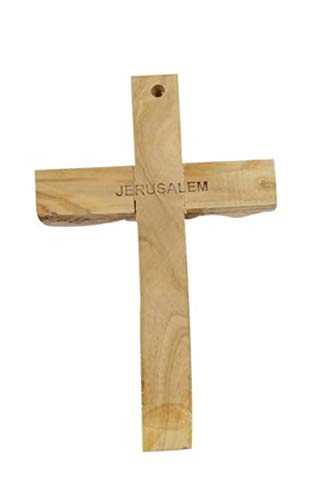 Bethlehem Gifts TM Handcarved from Bethlehem Olive Wood Cross Crucifix (Cross, 6") - color: Cross, size: 6"L x 6"W