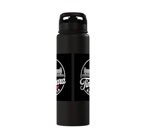 Timisoara Romania Retro Script Travel Souvenir Stainless Steel Insulated Water Bottle