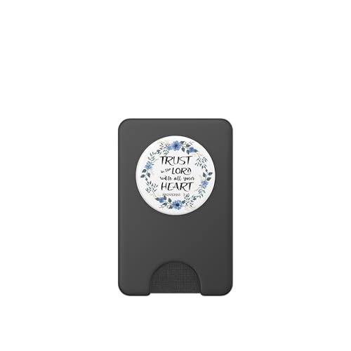 Adorable Floral Christian Scripture Bible Verse Faith&Trust PopSockets PopWallet for MagSafe - style: Magnetic PopWallet