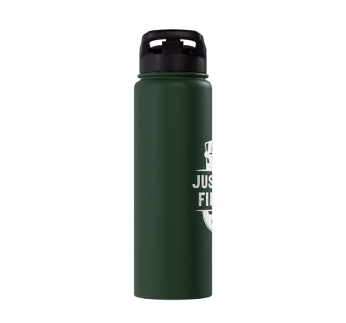 Just Keep Filming Film Industry Video Filmmaker Filming Stainless Steel Insulated Water Bottle - color: Dark Green